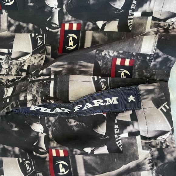 Vintage PHAT FARM Men's Kimora Lee Simmons Allover Print Shirt Black Size 2XL - Picture 13 of 15